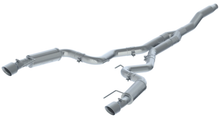 3" Cat Back, Dual Split Rear, Race Version, 4.5" tips, T409, Ford Mustang 2.3 EcoBoost - not convertible 2015 - 2025