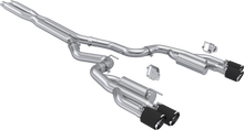 3" Cat-Back, Dual Split Rear w/ Quad Carbon Fiber Tips, 2024-2025 Ford Mustang 5.0L, T304 Stainless Steel, Race Profile