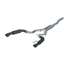 3" Cat Back, Dual Split Rear, Race Version, 4.5" tips, Black Coated, Ford Mustang 2.3 EcoBoost - not convertible 2015 - 2025